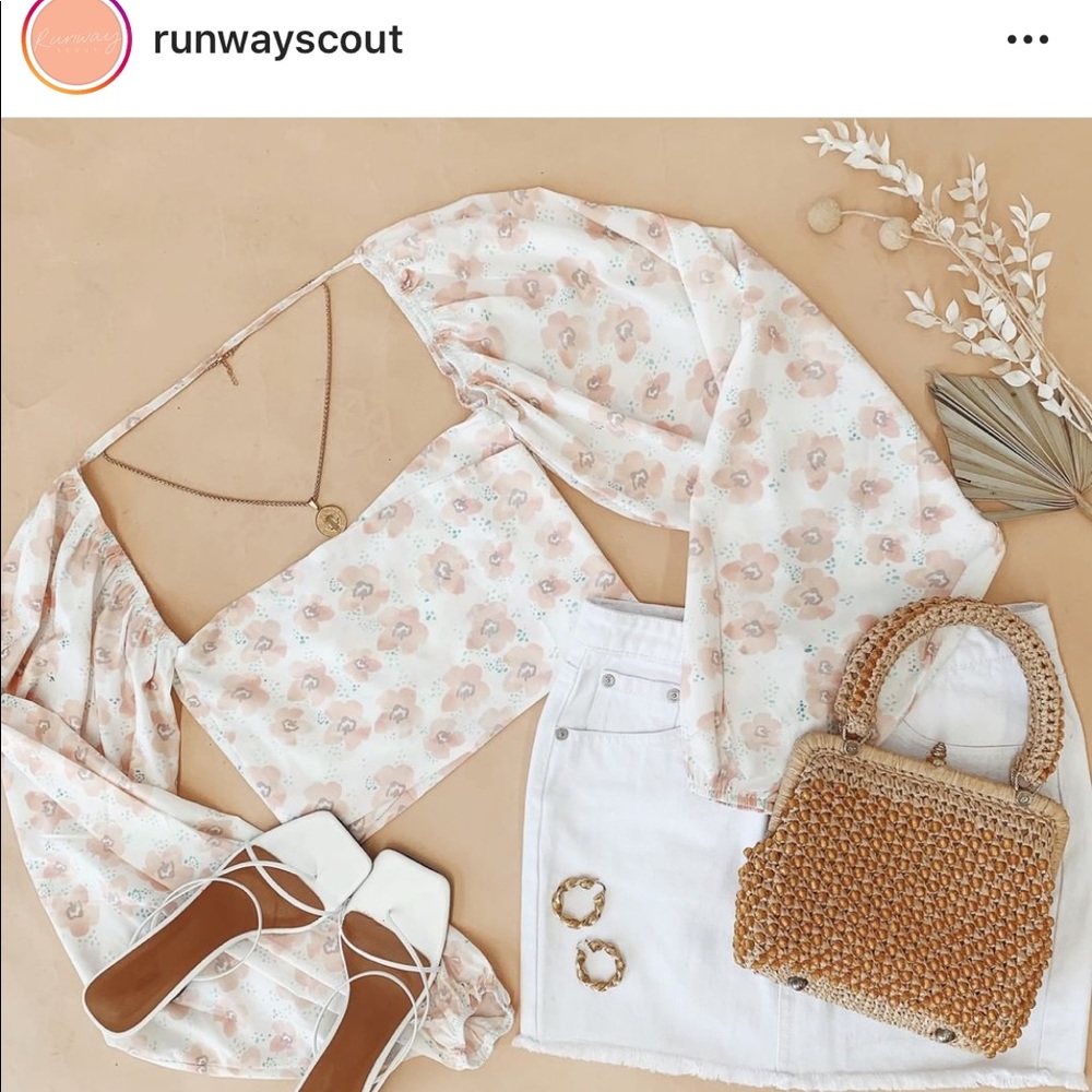 Floral tie Blouse